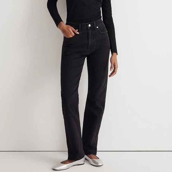 Madewell the 90s straight jean belmere black wash - Picture 1 of 8